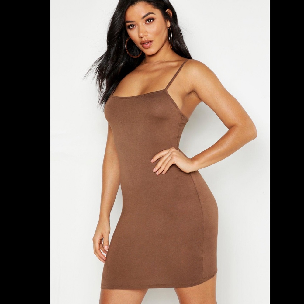 *NEW Boohoo Chocolate Basic Cami Dress size 10(L)